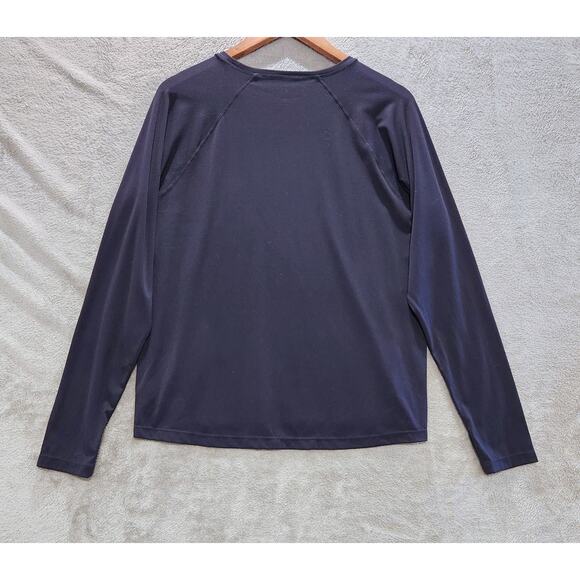 Quince Black Quick Dry Ultra Form Long Sleeve Top Size Large Stretch Workout - Picture 3 of 9